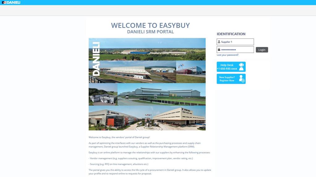 > ACCESS TO EASYBUY - / Supplier receives the invitation to access in EasyBuy portal via notification email.