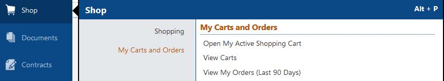 a. Shopping pages related to shopping activities. Product Quick Search find a product using a keywords or catalog number. Shopping Home access the main shopping page.