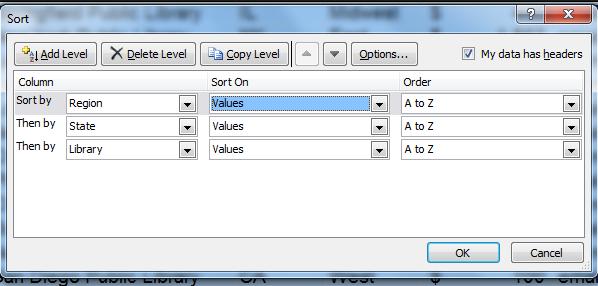 Custom Sorting and Subtotaling Excel Intermediate Excel allows us to sort data whether it is alphabetic or numeric. Simply clicking within a column or row of data will begin the process.