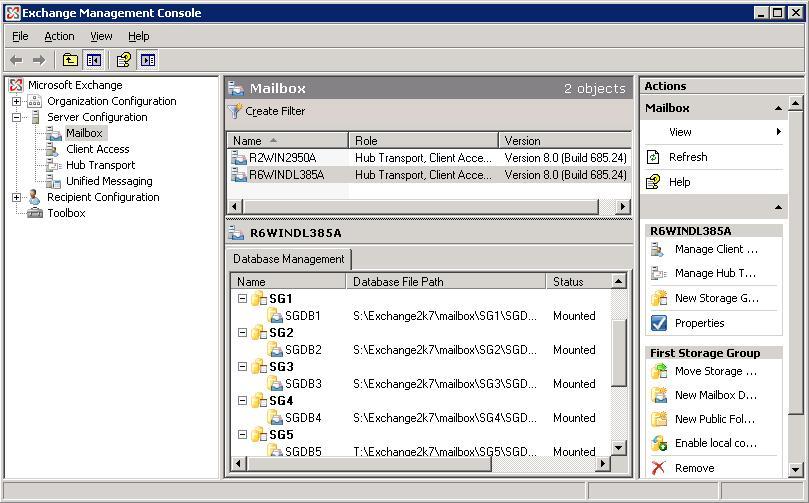 Figure 3 Exchange Management Console Exchange Load Generator Testing Tool With previous versions of Exchange Server, Microsoft provided a load simulation tool called LoadSim that was widely used to