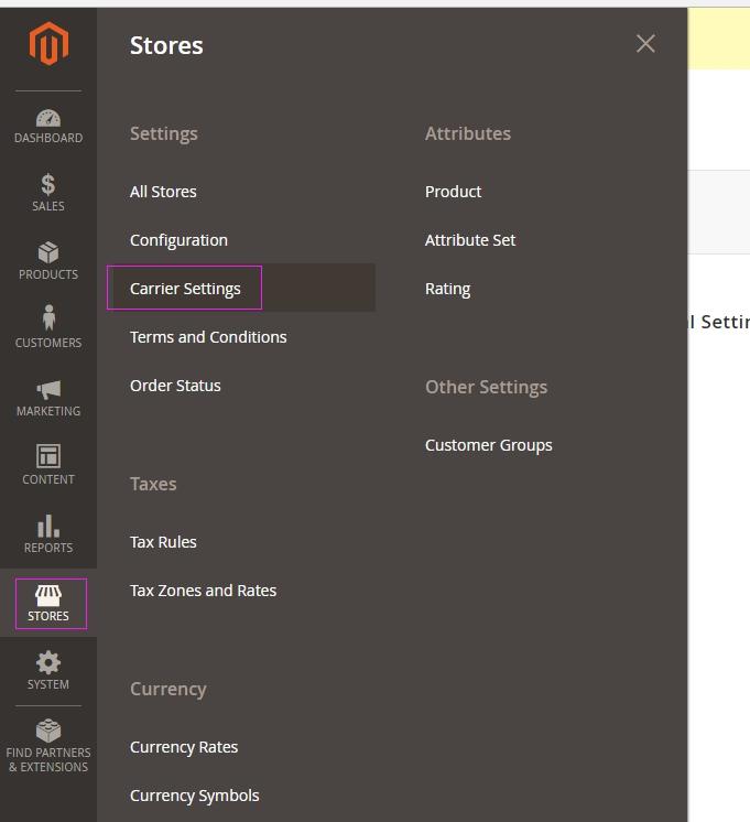 Figure 9 4.2 Configure "Carrier Settings" (Optional) This extension will select all its supported carriers by default.