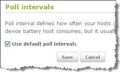 For mobile devices, which are configured to use the poll method, more frequent Polls will result in: Increased battery usage because the device has to leave power save mode, turn on the network
