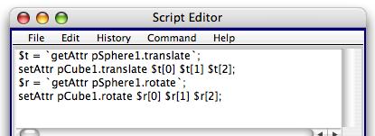 Figure 349 Getting and setting translation and rotation.