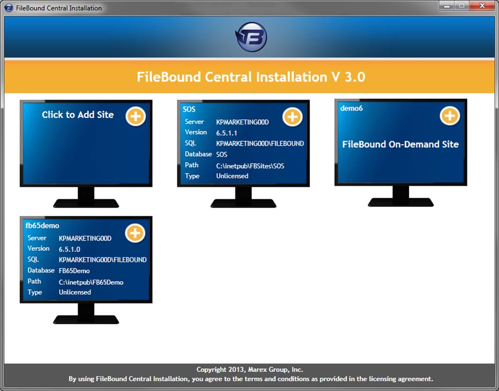 Moving You Forward A first look at the New FileBound 6.5.2 FileBound Central Installation - Register On-Demand Sites A FileBound On-Demand site can be registered with Central Installation.