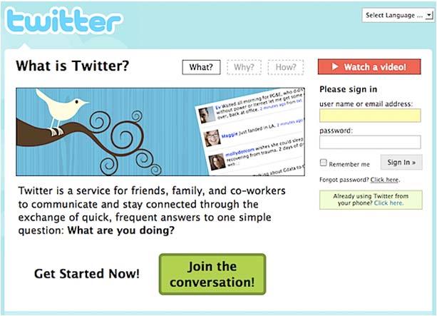 How to Setup a Twitter Account: Step 1: Go to http://twitter.com.