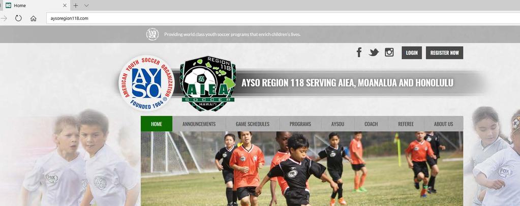 Welcome Aiea Region 118 Registration Guide Website: aysoregion118.