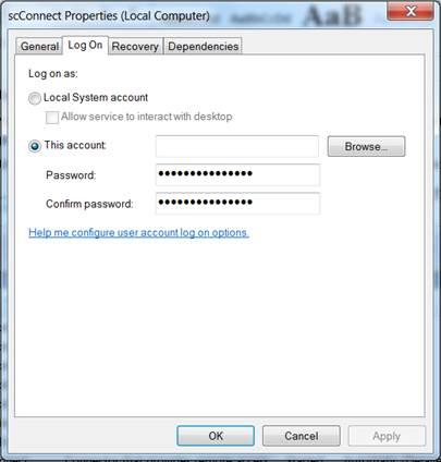 scconnect v2 Installation, Administration, and User Guide 6. Click OK to save your changes. 7. Right-click the scconnect service and then click Restart to apply the new changes.