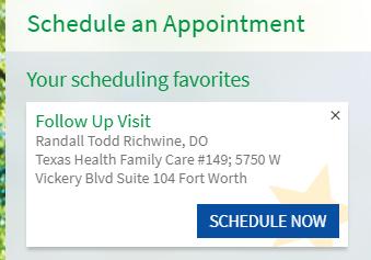 You must already have an established relationship with your physician in order to directly schedule your appointment, which means you have a future appointment within the next 13 months or have