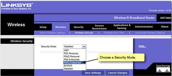 Configuring Security When you see "Personal" in a