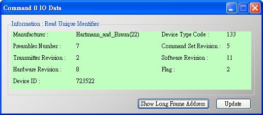 Figure 37: The user command window of basic operation (1) Send button: When click the button, it will send the output data to HRT-710.