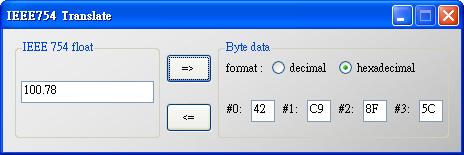 IEEE754 Translate tool can convert IEEE754 into byte format.