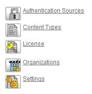 III. Ensemble Video Administration Tab When you log into Ensemble Video as System Administrator, and go to the Administration Tab, you have access to five control interfaces.