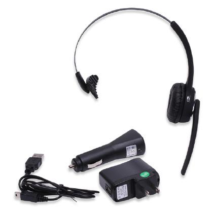 Single Ear STEREO Headset Exclusive noise canceling with 4X noise