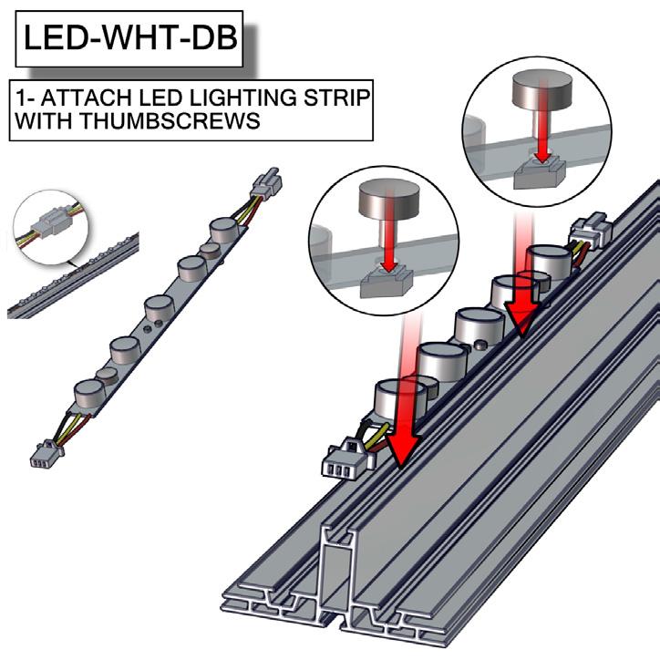 Next, run LED-DB-CL-DCJ-600 cord