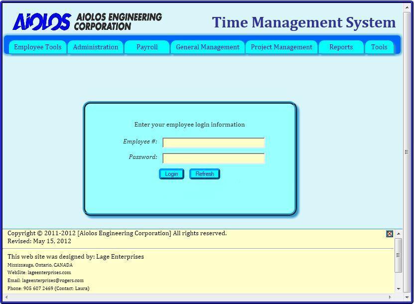 Click on the desired day to transfer the date to the associated date text box on the web page. Most of the web pages also use dropdown lists that are populated with data from the underlying database.