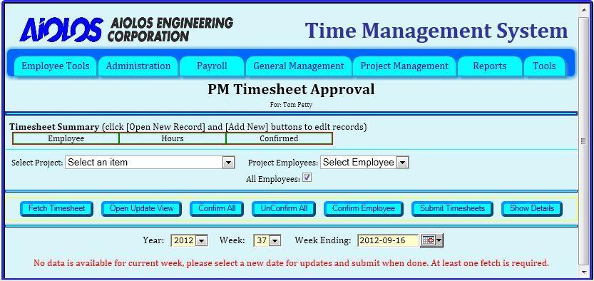 Most of the adjustments to employee time records will already have been done in the PM Timesheet Review web page.