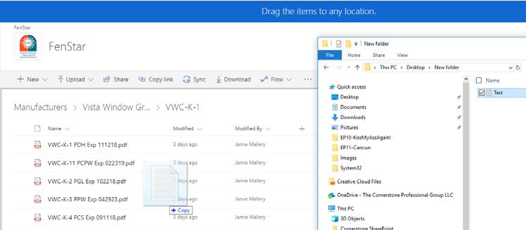 Once at this screen, you can drag files into the window Open File Explorer and locate the file you need to add Click to highlight the file you want to upload and then Drag and