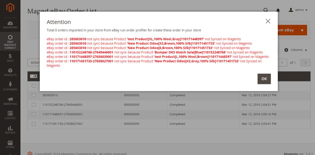 2. Run ebay Order Profiler Now, the admin will click