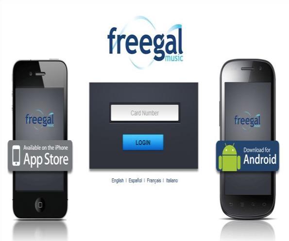 Login to Freegal by entering your Surrey Libraries card number without any spaces and