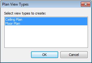5. In the list box, click on the Ceiling Plan option to clear the selection and then choose the OK button; the Plan View Types dialog box is closed. 6.