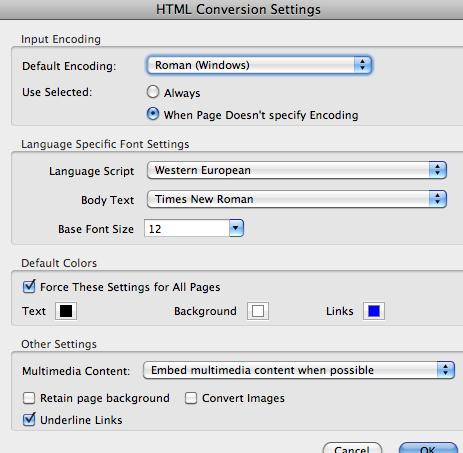 Web Page conversion settings Sets bookmarks for each converted page Headers/footers to be placed on each page Create PDF tags for accessibility iv. Page layout settings a.