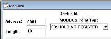 Result ModSim ModScan Device ID =