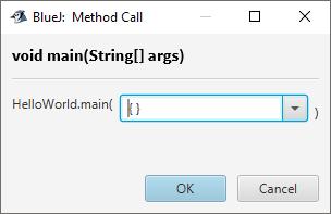Exercise 1: Execute the method (2) After selecting the main method, a window will