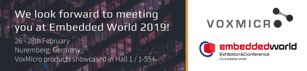 VoxMicro showcases a wide range of Qualcomm-Atheros WiFi and Bluetooth modular solutions at the Embedded World 2019 Conference Exhibition in Nuremberg, Germany.