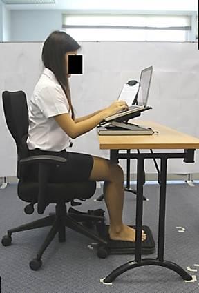 Figure 1: Recommended work posture during NBC work. 3.