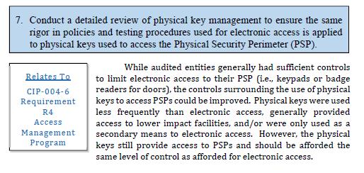 FERC 2017 Staff Report: Physical Key Management 8 However, the physical keys still provide access to