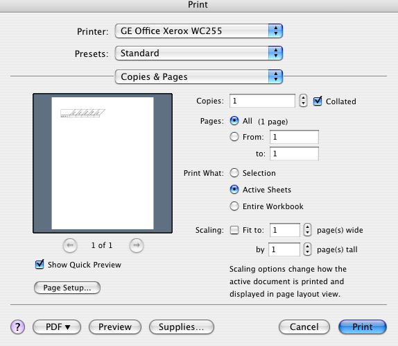 If this happens you can either go to File Print and select to Print Pages [first page] to [last page]. The preview picture gives you an idea of what it will look like.