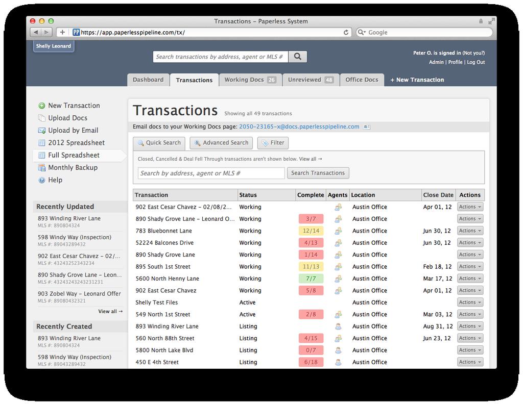 Viewing Your Transactions Accessing your transactions To view a full list of your transactions, go to the Transactions tab.