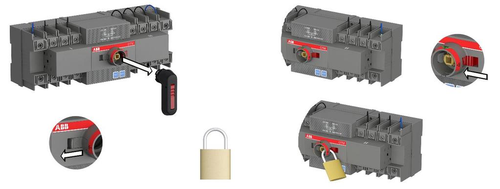 3.4 Locking 3.4.1 Locking the electrical operation The switch can be padlocked in any position,