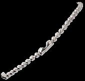 Nickel-Free Steel Beaded Chain with Connector Length: 76 cm Bead: 2.