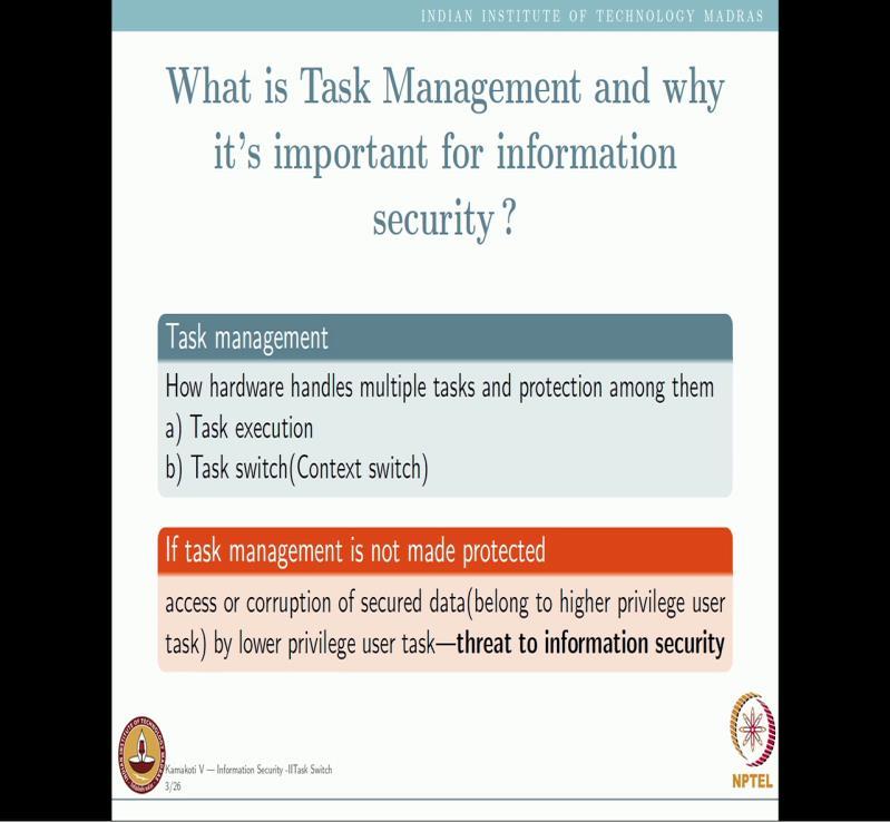 (Refer Slide Time: 01:39) Now, what is task management, and why it is very much important for the information security.