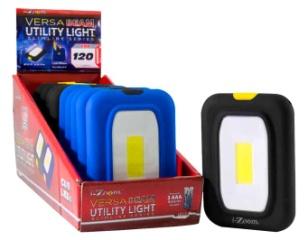 LED Lights 035-00699 i-zoom Versa Beam COB LED Utility Light 120 Lumens, Slimline Series, 3 AAA Batteries Included.