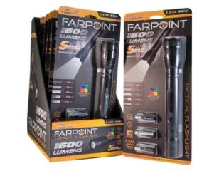 99 EACH 035-01600 izoom Far Point Flashlight 1600 Lumens, 5 Beam Settings, Weatherproof, Aluminum Alloy Construction.