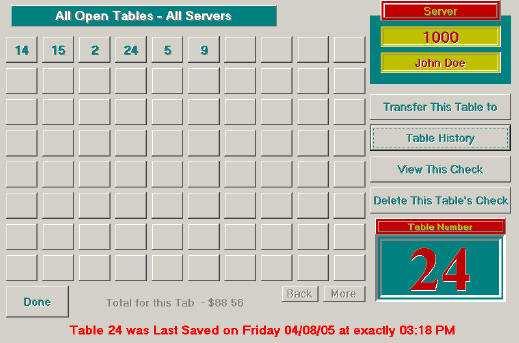 Transfer Tables, view the Table History,