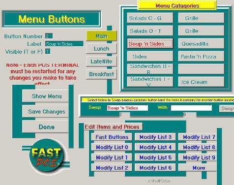 Food Button Layout From your Inventory Manager screen, click on Food Button Layout. This is where you can change the layout of your Menu Items and Modifiers.