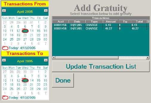 You also have the ability to correct any transaction by highlighting it and click on the