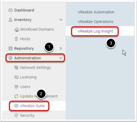 Enable vrealize Log Insight Before you are able to activate Log Insight, the appropriate license information will need to be added to the SDDC Manager.