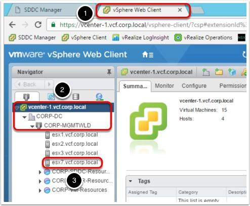 vsphere Web Client You can now navigate to the vsphere Web Client to validate that the ESXi Host has been added to the cluster. 1.