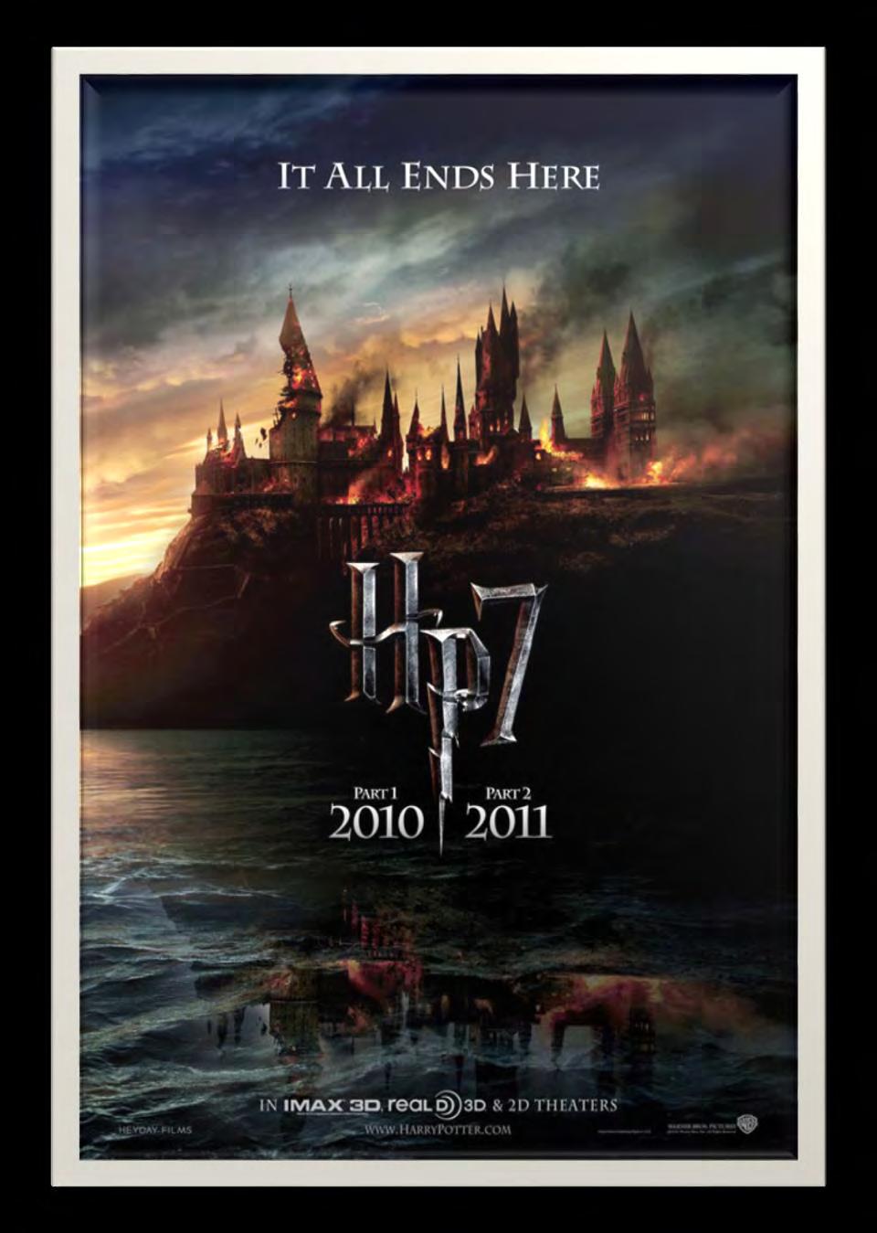 The Teaser Poster 2 This poster shows the destruction of Hogwarts, an established icon of the Harry Potter series.