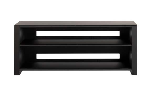 Dimensions (W x D x H): 130cm x 42cm x 45cm Recommended TV Size: Up to 60 Max Loading Weight: 40kg (top), 20kg (shelves) Features: Open fronted design for easy access to your AV components Cable