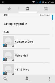 Contacts Enter: Click on the applications menu and select contacts. The default display is the phone contacts and SIM card contacts.