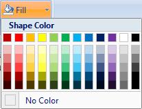 Fill: Choose the fill color of the shape.