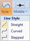 Customizing: Lines Using the Shapes section of the ribbon toolbar, you can select the line shape and draw lines in your document.