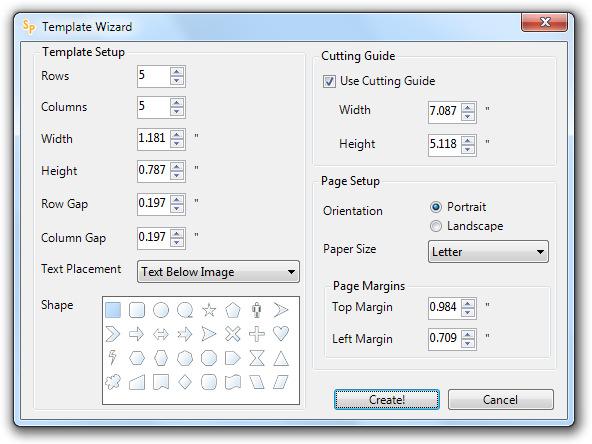 Creating New Templates Using the Template Wizard After selecting 'Create new template using wizard' on the Quickstart menu, the template wizard will ask you for basic measurements and configuration