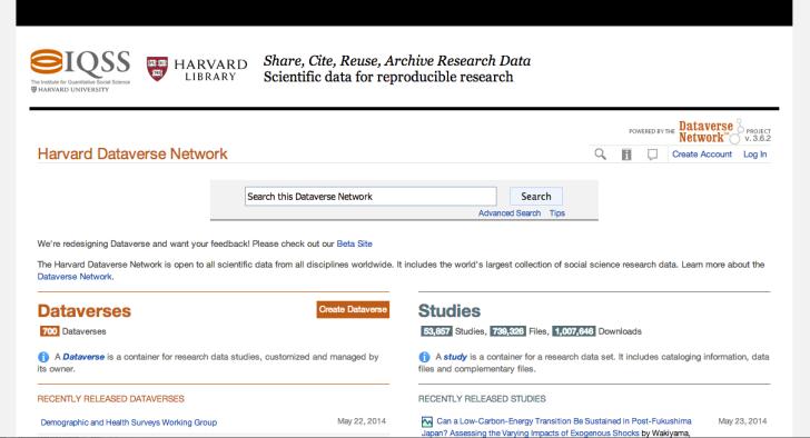 Introduction to Dataverse Software framework for publishing, citing and preserving research data (open source