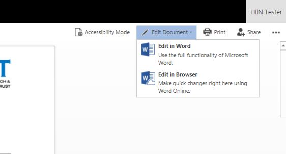eidt in Browser. Is there another way to open documents?